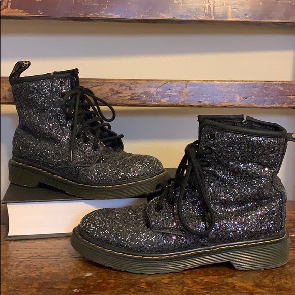 girls glitter dr martens